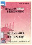 Kecamatan Secang Dalam Angka Tahun 2003