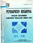 Pendapatan Regional Tingkat Kecamatan Kabupaten Magelang Tahun 1999