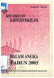 Kecamatan Kajoran Dalam Angka Tahun  2003