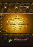 Statistik Daerah Kecamatan Tegalrejo 2012